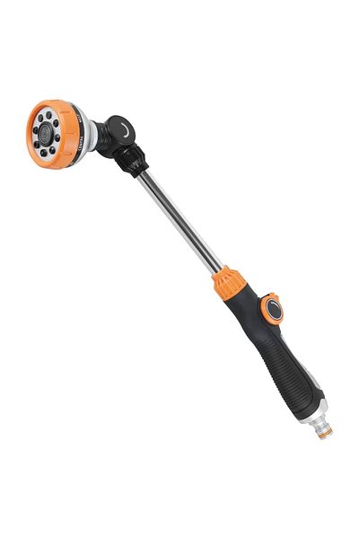 Choice black 47cm Water Sprayer Nozzle Long Rod Garden Sprinkler with Adjustable Head 8 Spray Modes High Pr