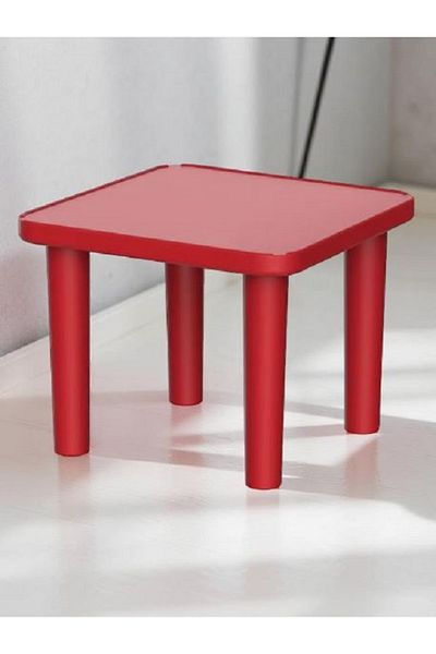 rexa 4-Seater Square Kindergarten Table Red