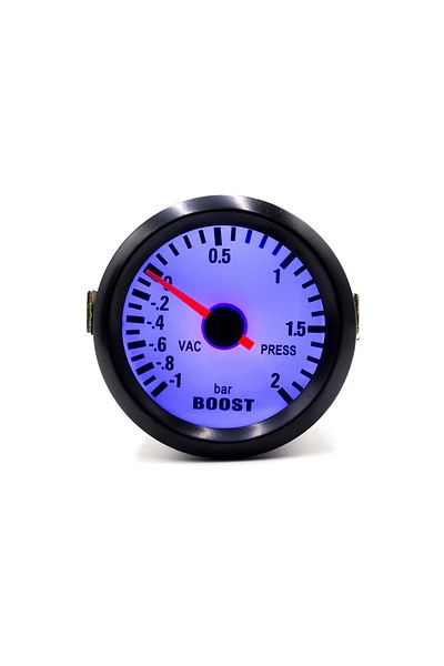 Choice army green YOMI 2"52mm Mechanical 12V Car Turbo Boost Gauge -1~2Bar Black Turbo Boost Meter Blue LED