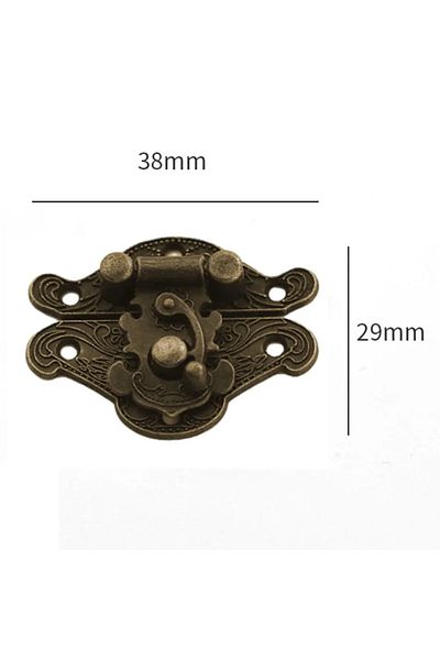 Choice M 4pc 4pcs Wooden Box Latches Buckle Antique Suitcases Luggage Hasp Alloy Wine Box Hinge Buckle Deco