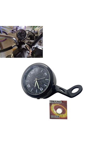 Choice Waterproof Handlebar Watch Rearview Mirror Mount Luminous Clock Universal For Motorcycle Motorbik...