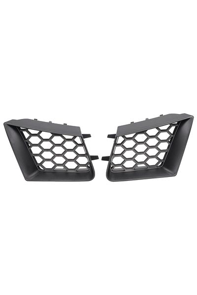 Choice Black 2pcs Front Bumper Upper Grill Left Right Matte Black Replacement for Seat Ibiza Cordoba 6L 200