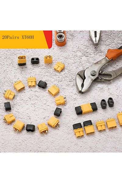 AOKIN 20PAIRS XT60H 20 Pair XT60/XT60H Connectors (XT60 Upgrade) Male Female Bullet Connectors Plugs for R