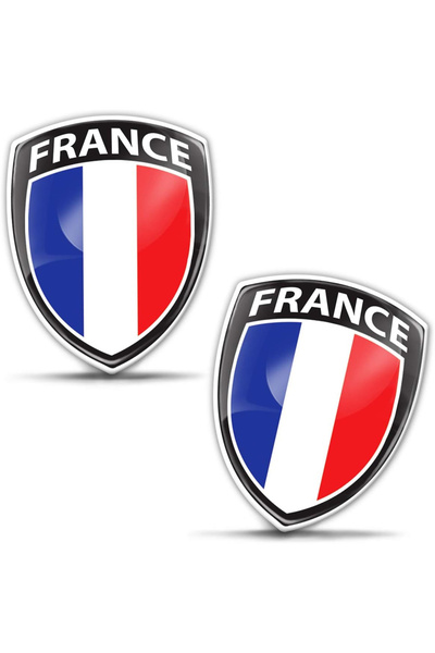 Choice 2 × ملصقات سيليكون ثلاثية الأبعاد لفرنسا 2 × ملصقات سيليكون ثلاثية الأبعاد للسيارة والدراجة النارية والعلم الوطني الفرنسي F 14