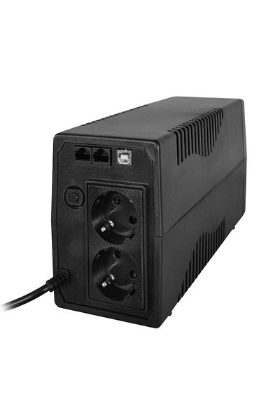 TED Electric UPS With Management, 2x Schuko Output, Stabilizer And Lcd Display, 900va / 500w,