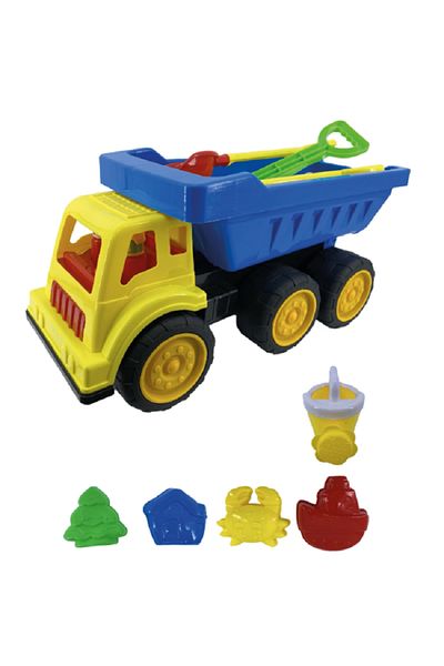 rexa Large Kids' Dump Truck Sand Toy Set with Molds & Shovel