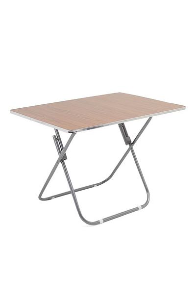 rexa Rectangle Shaped Folding Table Brown/Silver