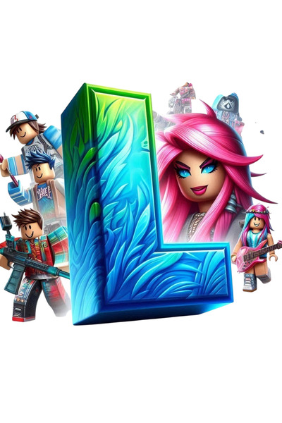 Ingift Sticker UV DTF ROBLOX litera L, inaltime 8 cm