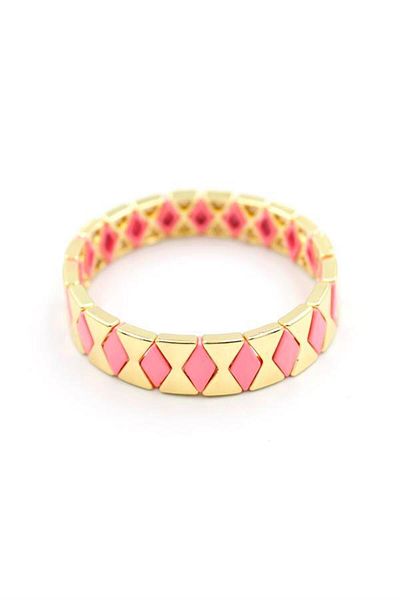 Rasanet Elastic Porcelain Bracelet - Pink