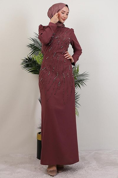 GİYZAMİLA Φόρεμα Seher Stone Dusty Rose