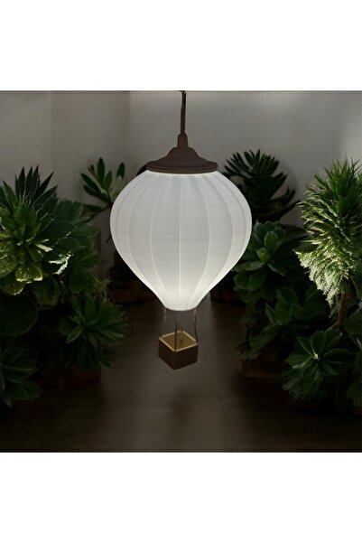 Genel Markalar El yapımı 3D gece lambası, uçan balon tasarımı, şık ve modern aydınlatma.