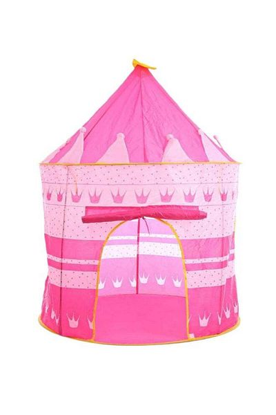 LIXADA Portable And Foldable High-Quality Castle Tent House For Toddlers, Pink