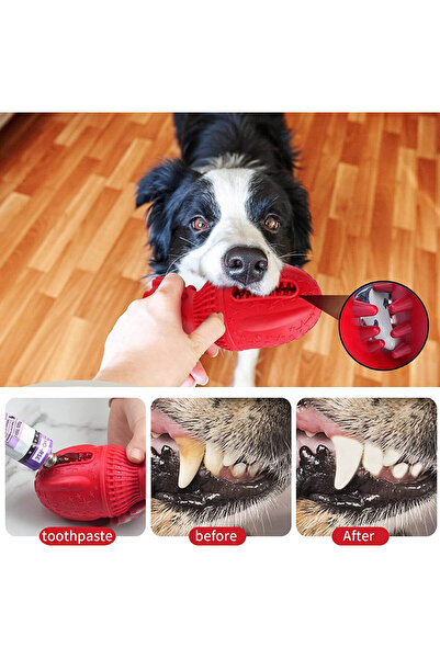 MASBRILL jucărie de mestecat pentru câini, roșie, cauciuc, 15,2 x 7,2 cm