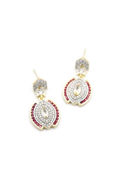 Rasanet Jewelled Earrings - Pink
