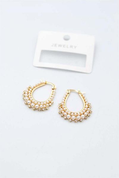 Rasanet Pearl Earrings - Gold