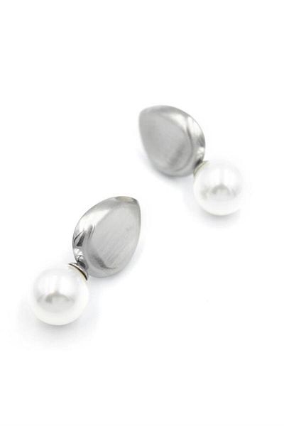 Rasanet Pearl Drop Earrings - Silver