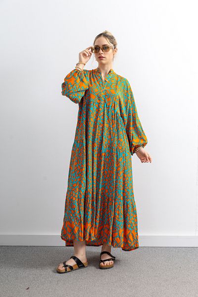 TUĞBA ERGÜL Buttoned Women's Viscose Dress