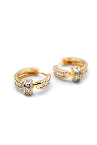 Rasanet Jewelled Stud Earrings - Gold
