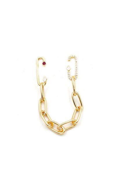 Rasanet Single ear chain earrings - gold