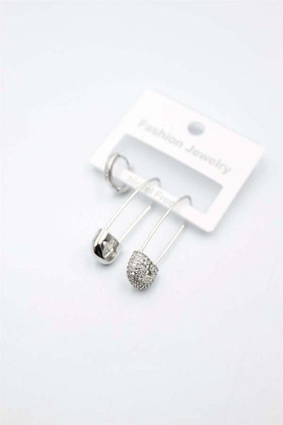 Rasanet 3-Piece Filkette Earrings - Silver