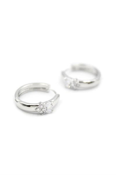 Rasanet Heart Hoop Earrings - White
