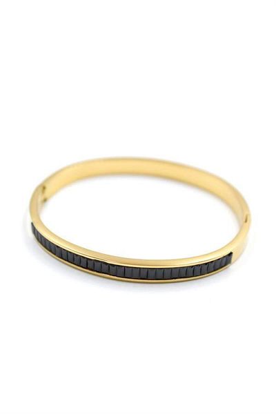 Rasanet Baguette Stone Bracelet - Black