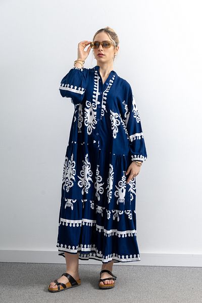 TUĞBA ERGÜL Buttoned Women's Viscose Dress