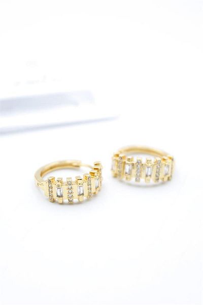 Rasanet Jewelled Hoop Earrings - Gold