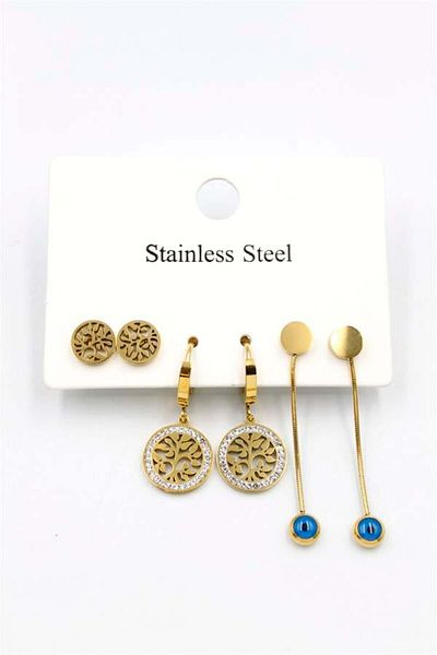 Rasanet Set of 6 Earrings - Gold