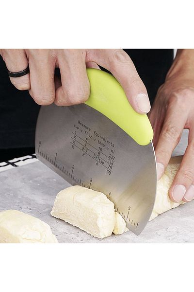 PUFO Racletă pentru fursecuri pentru tăierea aluatului, decorarea glazurii, cremă de tort, metalică, 16 cm, verde