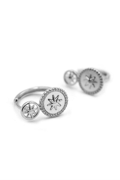 Rasanet Polar Star Earrings - Silver