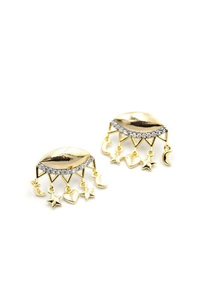 Rasanet Eye Earrings - Gold