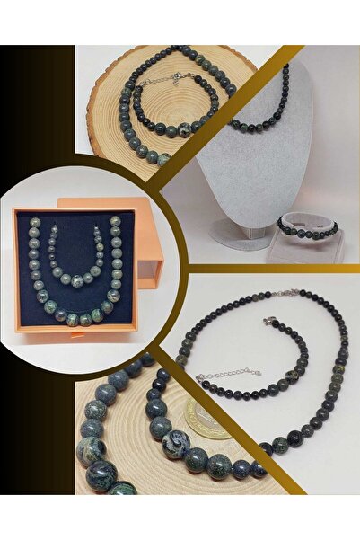 Yasamtohumu Galaksi Serisi Serpantin (Yılan) Taşı Kolye & Bileklik Seti