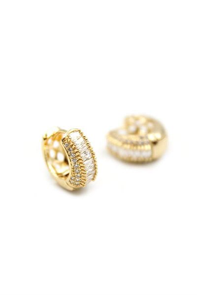 Rasanet Jewelled Hoop Earrings - Gold