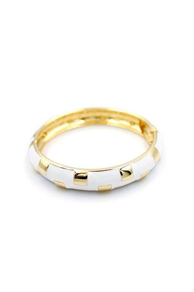 Rasanet Enameled Bracelet - White