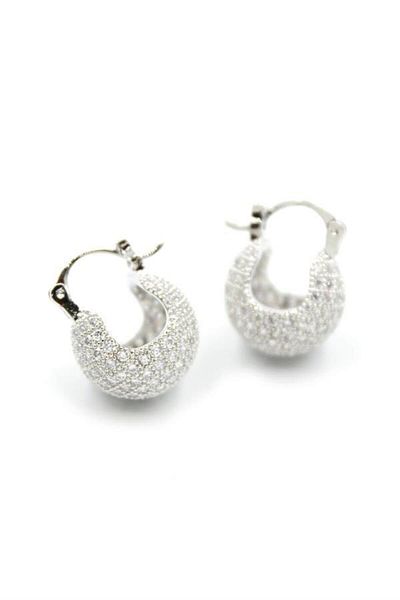 Rasanet Stone Ball Earrings - Silver