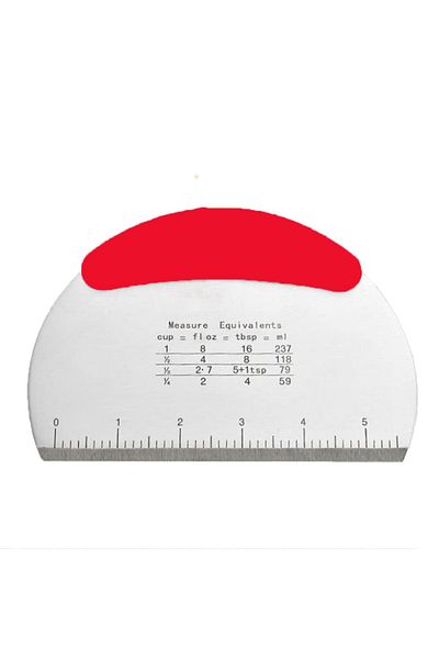 PUFO Racletă pentru fursecuri pentru tăierea aluatului, decorarea glazurii, cremă de tort, metalică, 16 x 12 cm, roșie