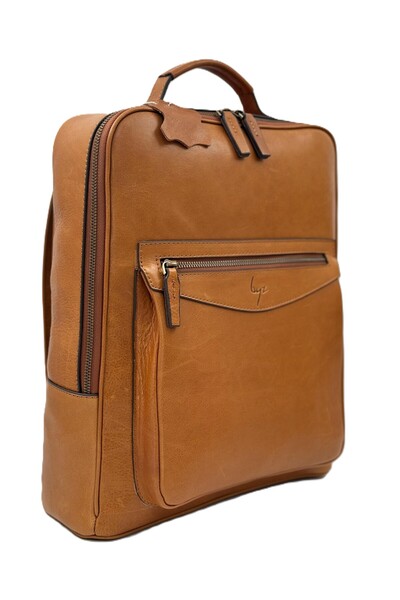 BYZ -1212 Tan (Genuine Leather) 38X30X9Cm Backpack