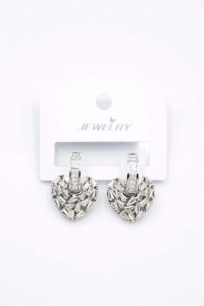 Rasanet Heart Earrings - Silver