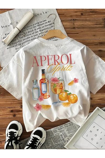 Touz Moda Aperol Summer Design Unisex Oversize T-Shirt