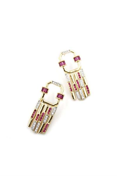 Rasanet Jewelled Earrings - Pink