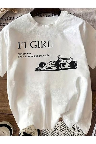 Touz Moda F1 Girl Design Unisex Oversize T-Shirt