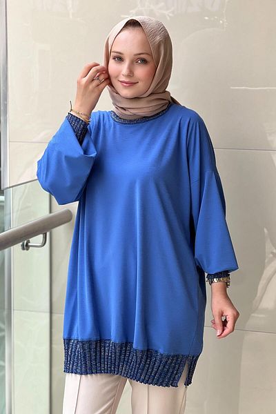 Ghisa Ribbed Tunic with Glitter