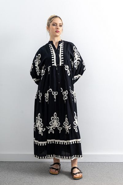 TUĞBA ERGÜL Buttoned Women's Viscose Dress