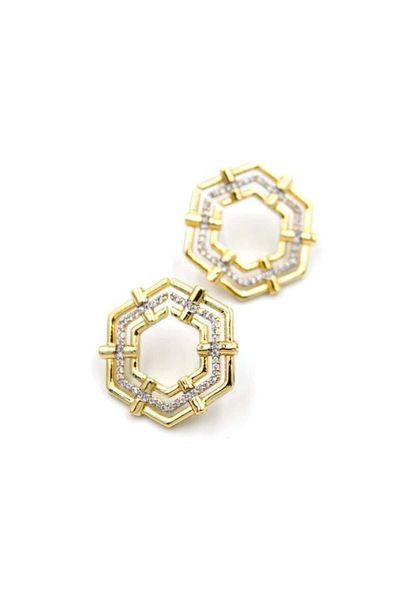 Rasanet Jewelled Earrings - Gold