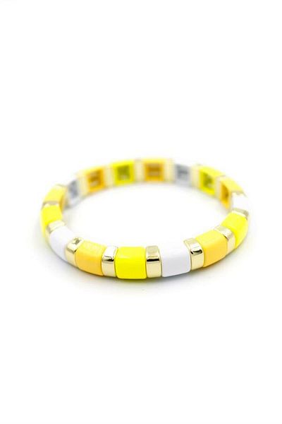Rasanet Elastic porcelain bracelet - yellow