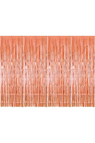 Enthur Set de 4 perdele de petrecere Enthur, folie, roz, 1 x 2,5 m