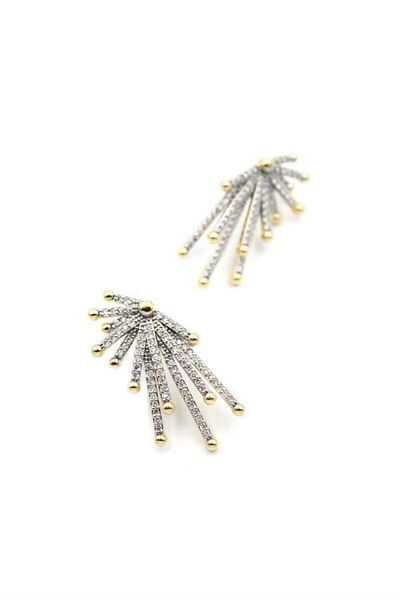 Rasanet Jewelled Earrings - Gold