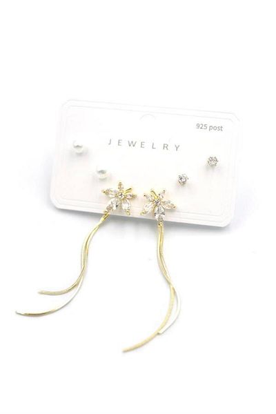 Rasanet Plane Leaf Multiple Earrings - Gold