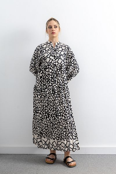 TUĞBA ERGÜL Buttoned Women's Viscose Dress